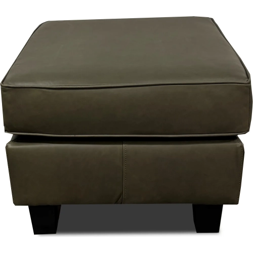4040 Ottoman in Olive Top Grain Leather